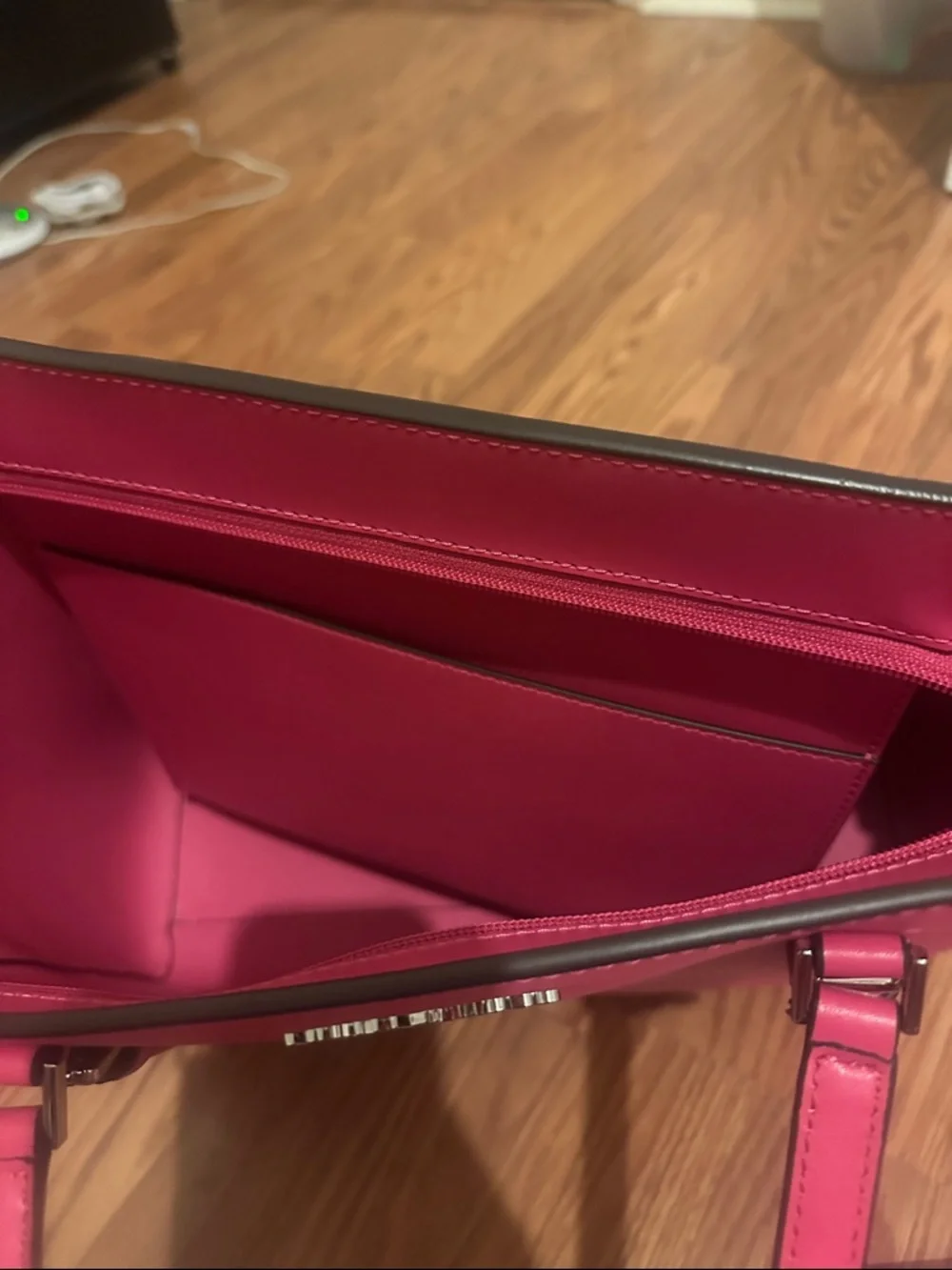 Michael Kors Hot Pink Saffiano Tote with Matching Wallet - Picture 3 of 9